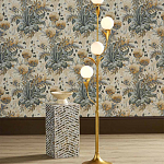 Торшер с золотым каркасом в виде стебля с листьями Inspired by Nature варинант исполнения - 4 | Loft Concept в Челябинске