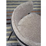 Стул полукруглый с каркасом из металла и мягким сиденьем и спинкой Soft Chenille варинант исполнения - 7 | Loft Concept в Челябинске