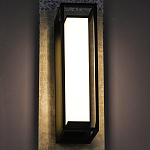 Уличный настенный светильник прямоугольный с чёрной рамкой Geometric Glow варинант исполнения - 2 | Loft Concept в Челябинске