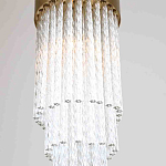 Подвесной светильник с прозрачными стеклянными подвесками и металлическим основанием Nembus варинант исполнения - 3 | Loft Concept в Челябинске