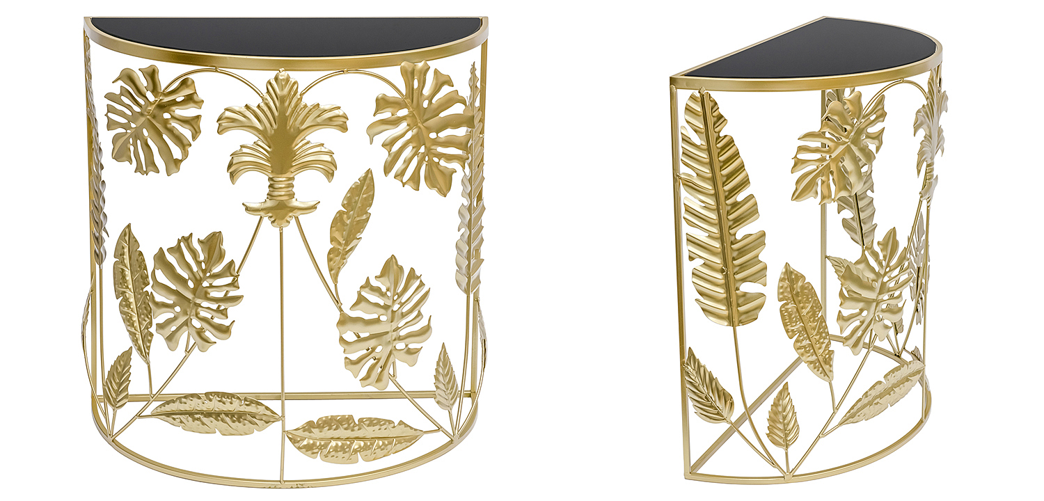 Консоль Tropical Gold Leaves Console Консоль Tropical Gold Leaves Console - Loft-Concept в Челябинске