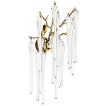 Бра с бронзовыми акцентами и прозрачными стеклянными каплями Droplet Bra варинант исполнения - 1 | Loft Concept в Челябинске