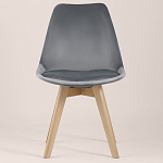 Стул с мягким велюровым сиденьем Arvika Grey варинант исполнения - 3 | Loft Concept в Челябинске