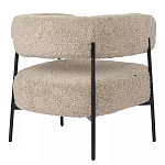 Кресло полукруглое мягкое с буклированной обивкой Armchair with Boucle Upholstery варинант исполнения - 1 | Loft Concept в Челябинске