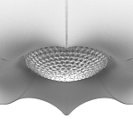 Подвесной светильник с белым фигурным абажуром и мягкими волнистыми краями Cloud Motion  варинант исполнения - 6 | Loft Concept в Челябинске