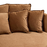 Кушетка круглая с обивкой из велюра коричневая Milky Brown Chair варинант исполнения - 6 | Loft Concept в Челябинске