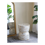 Приставной столик с мозаичным рисунком из раковин устриц Bone Inlay варинант исполнения - 5 | Loft Concept в Челябинске