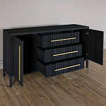 Буфет Primo с тремя ящиками и двумя фасадами Черный дуб варинант исполнения - 6 | Loft Concept в Челябинске