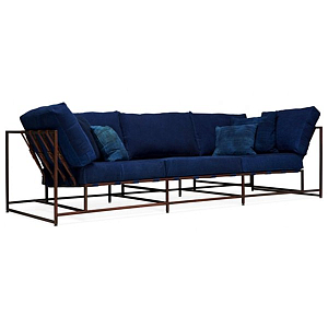Диван Kenn X Miller sofa Indigo and copper denim