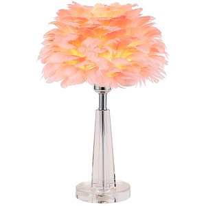 Настольная лампа с перьями Plumage Pink Table Lamp