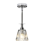 Подвесной светильник хромированного цвета с граненым прозрачным стеклянным плафоном Elstead Lighting варинант исполнения - 2 | Loft Concept в Челябинске