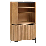 Буфет высокий из дерева манго и металла с открытыми полками и 2-мя дверцами Toinette варинант исполнения - 1 | Loft Concept в Челябинске