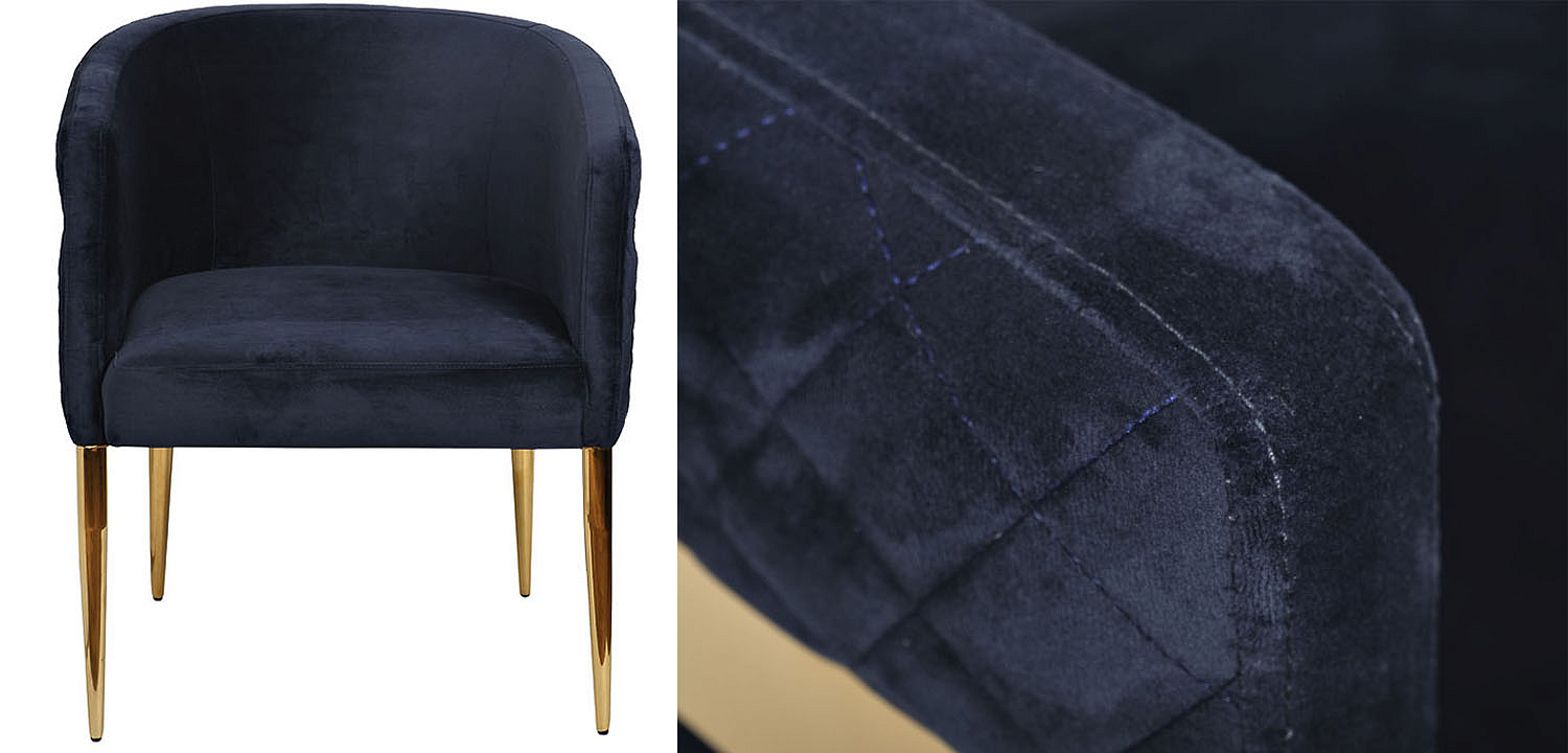 Полукресло Jhon blue velour Полукресло Jhon blue velour - Loft-Concept в Челябинске