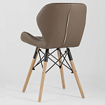 Стул с коричневым сиденьем из экокожи JEROEN варинант исполнения - 5 | Loft Concept в Челябинске