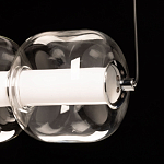 Люстра линейная с 6-ю прозрачными стеклянными плафонами округлой формы HANDLE GRAPE варинант исполнения - 10 | Loft Concept в Челябинске