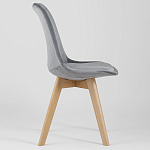 Стул с мягким велюровым сиденьем Arvika Grey варинант исполнения - 2 | Loft Concept в Челябинске