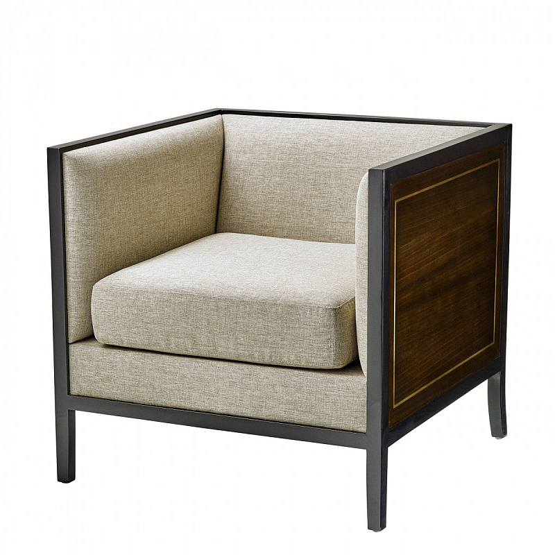 Кресло Eichholtz Chair Lauriston Eucalyptus Коричневый Бежево-серый Черный Кресло Eichholtz Chair Lauriston Eucalyptus Коричневый Бежево-серый Черный в Челябинске | Loft Concept