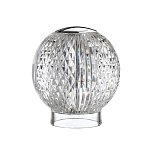 Настольная лампа с прозрачным шарообразным плафоном на цилиндрической подставке Crystal Globule варинант исполнения - 5 | Loft Concept в Челябинске