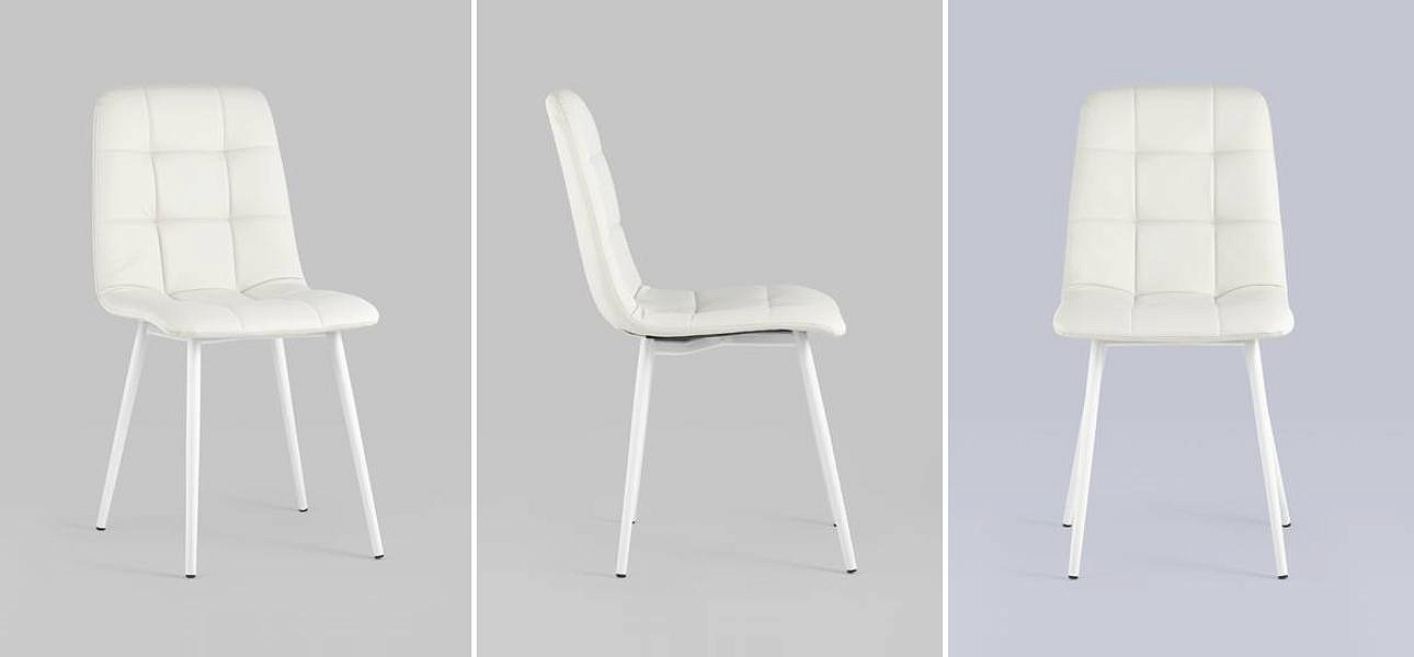 Стул NANCY S Chair Белая Экокожа Стул NANCY S Chair Белая Экокожа - Loft-Concept в Челябинске