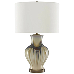 Настольная лампа фарфоровая с тканевым абажуром Caramel  варинант исполнения - 2 | Loft Concept в Челябинске