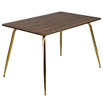 Обеденный стол на металлических ножках Casey Brass Dining Table варинант исполнения - 3 | Loft Concept в Челябинске