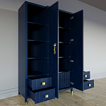 Большой шкаф с витриной Elsa Dreams Blue варинант исполнения - 3 | Loft Concept в Челябинске