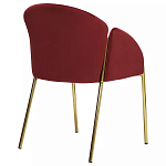 Стул бордовый на золотистых ножках Burgundy Chair варинант исполнения - 3 | Loft Concept в Челябинске