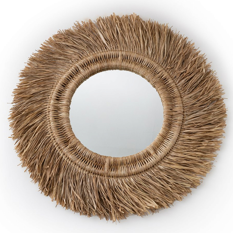 Зеркало из ротанга и сизаля WICKER MIRROR 100 Коричневый в Челябинске | Loft Concept 