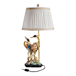 Настольная лампа с абажуром и основанием в виде двух цапель Porcelain Heron Lamp варинант исполнения - 2 | Loft Concept в Челябинске