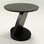 Дизайнерский журнальный столик чёрный с круглой столешницей Arycy варинант исполнения - 8 | Loft Concept в Челябинске