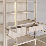 Витрина Primo со стеклянными фасадами и буфетом шпон Светлый дуб варинант исполнения - 7 | Loft Concept в Челябинске