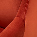 Дизайнерское кресло оранжевое в мягкой велюровой обивке Granger Armchair Orange варинант исполнения - 4 | Loft Concept в Челябинске