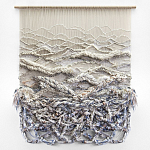 Дизайнерское современное текстильное панно Жемчуг варинант исполнения - 2 | Loft Concept в Челябинске