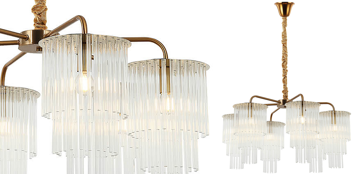 Люстра Harrison Chandelier gold 6 lamp Люстра Harrison Chandelier gold 6 lamp - Loft-Concept в Челябинске