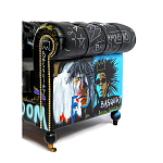 Кресло "Баския и Уорхол" Basquiat Warhol graffiti chair натуральная кожа варинант исполнения - 3 | Loft Concept в Челябинске