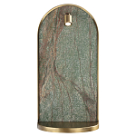 Настенный светильник зеленого цвета с бронзовой рамкой овальной формы с полкой Herbarium  варинант исполнения - 2 | Loft Concept в Челябинске