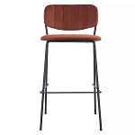 Стул барный с широкой полукруглой спинкой Chair Smooth Shapes варинант исполнения - 1 | Loft Concept в Челябинске