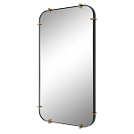 Зеркало настенное в черной металлической раме Mirror Cardinal варинант исполнения - 1 | Loft Concept в Челябинске