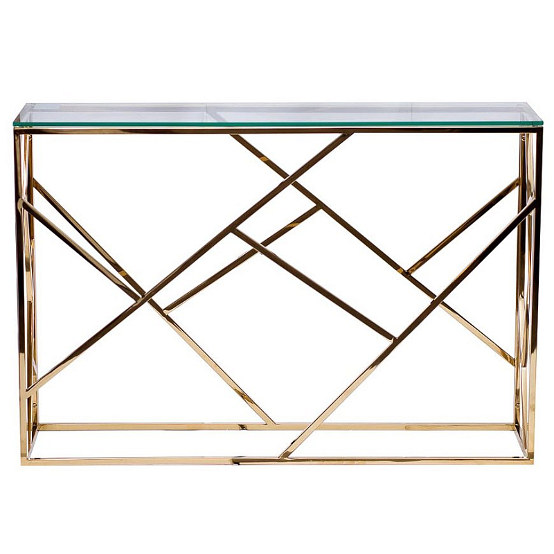 Консоль Serene Furnishing Gold Clear Glass Top Console Золотой Прозрачное Стекло Консоль Serene Furnishing Gold Clear Glass Top Console Золотой Прозрачное Стекло в Челябинске | Loft Concept