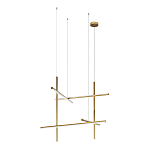 Люстра с 6-ю  пересекающимися цилиндрическими плафонами на тонких тросах Trumpet tube варинант исполнения - 6 | Loft Concept в Челябинске