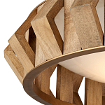 Люстра круглая из толстых деревянных реек Wooden Slats варинант исполнения - 1 | Loft Concept в Челябинске