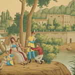 Обои ручная роспись Views of Italy Crepuscule варинант исполнения - 1 | Loft Concept в Челябинске