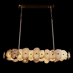 Подвесной светильник с фигурными элементами из белого алебастра Cryptocrystalline Stone варинант исполнения - 4 | Loft Concept в Челябинске