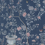 Обои ручная роспись Houghton Dark Blue варинант исполнения - 4 | Loft Concept в Челябинске