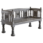 Деревянная скамья из массива манго Casco Grey Mango Bench варинант исполнения - 1 | Loft Concept в Челябинске