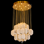 Люстра с овальными подвесками из натурального камня Spatial Composition варинант исполнения - 1 | Loft Concept в Челябинске