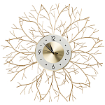 Часы настенные из металла золотые с белым циферблатом Current Time варинант исполнения - 1 | Loft Concept в Челябинске