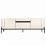 ТВ-тумба белая с чёрной столешницей с 2-мя дверками и ящиком San Marco варинант исполнения - 3 | Loft Concept в Челябинске