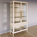 Витрина Primo со стеклянными фасадами и 2 ящиками Светлый дуб варинант исполнения - 2 | Loft Concept в Челябинске