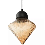 Подвесной светильник с янтарным рельефным плафоном Lamp with Frozen Glass Effect варинант исполнения - 2 | Loft Concept в Челябинске